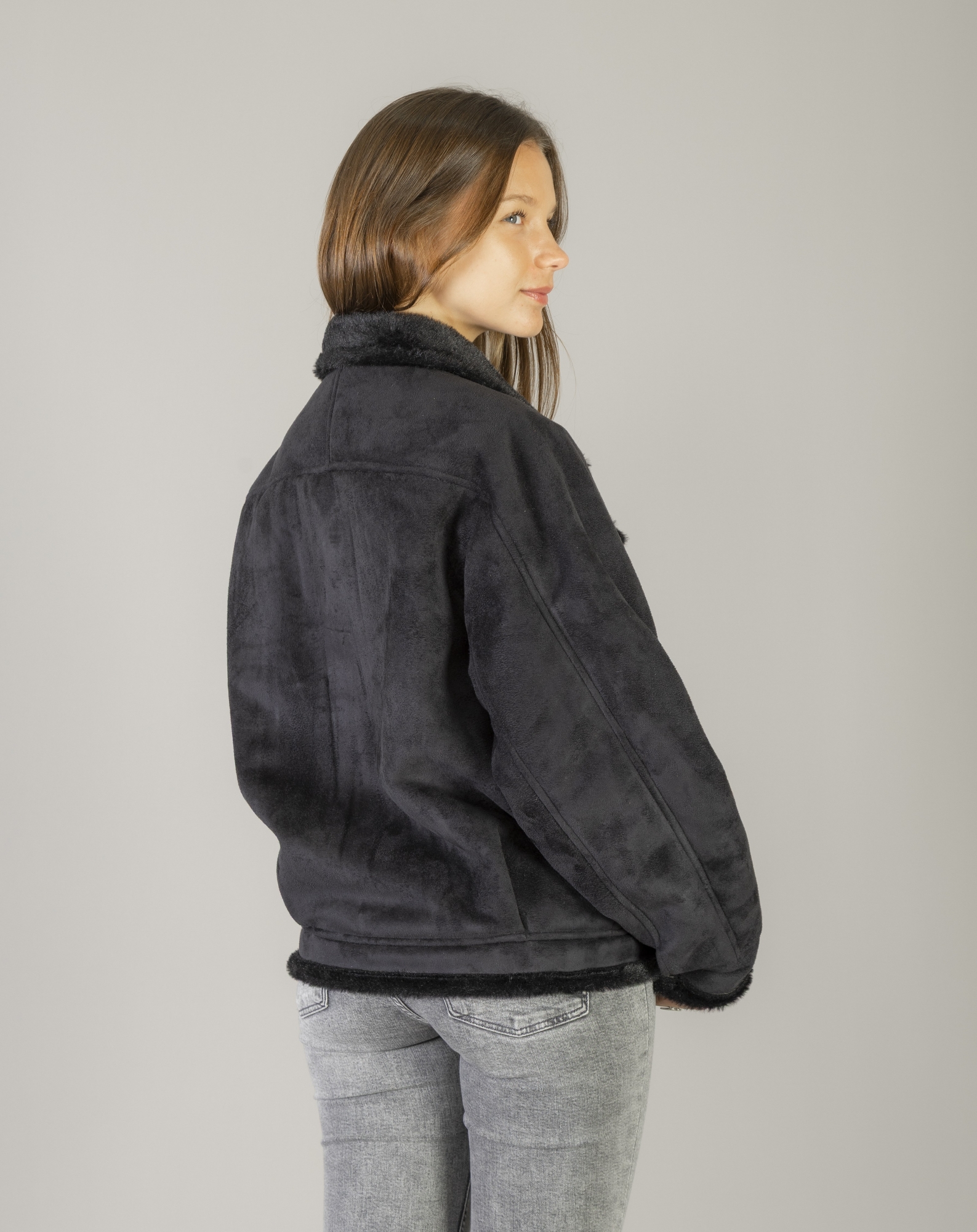 Campera Gamusa Negra Promo - Imagen 5