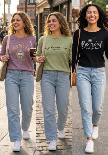 Camiseta Dama Waffle Angora