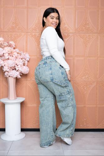 Jeans Wide Rígido Talle Especial
