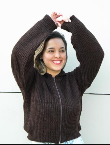 Camperita de Lana C/cierre y Capucha - Miniatura 2