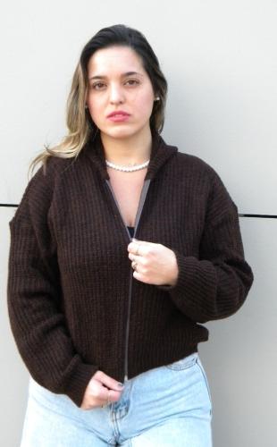 Camperita de Lana C/cierre y Capucha - Miniatura 3