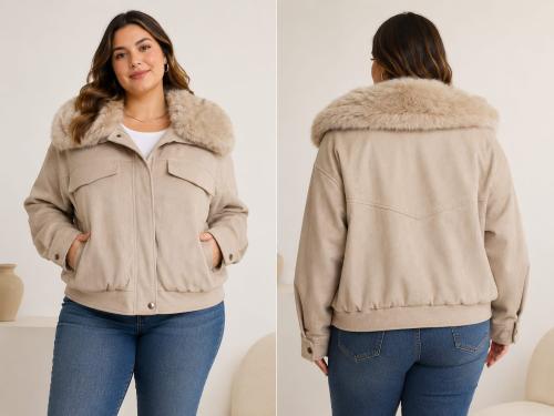 Campera Bombers Gamuza con Piel/ Cuero Bombers - Miniatura 2