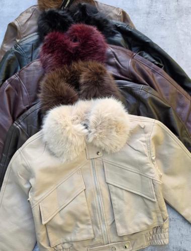 Campera Bombers Gamuza con Piel/ Cuero Bombers - Miniatura 3