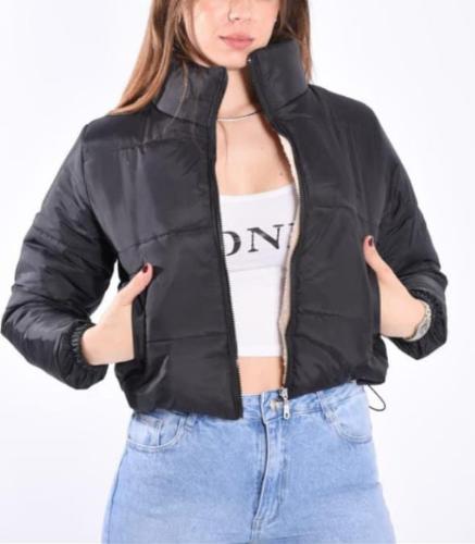 Campera Puffer de Dama con Corderito