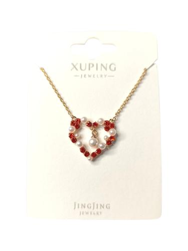 Collar  Corazón con Perla de Xuping