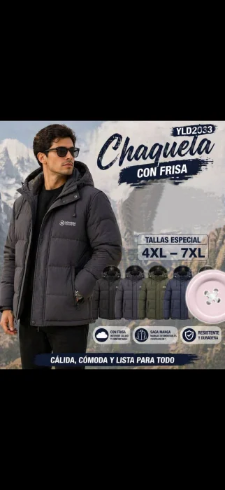 Campera Inflable Hombre Talle Especial