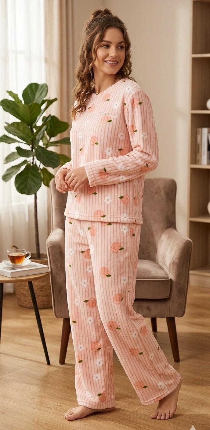Pijama Peluche de Mujer Estampados y Lisa - Imagen 1