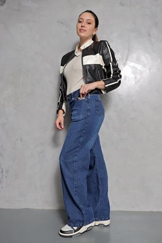 Wide Leg Azul Clasico!!! Tiro Alto