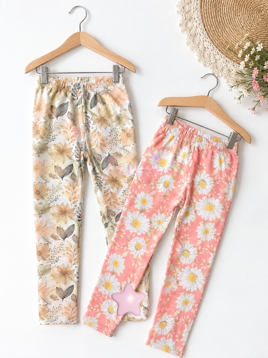 Calzas Algodón con Lycra Flores  Elastizado - Imagen 5