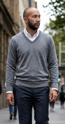Sweatersr para Hombre en Cuello V Imp. - Miniatura 3