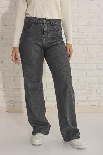 Wide Leg Gris Oscuro