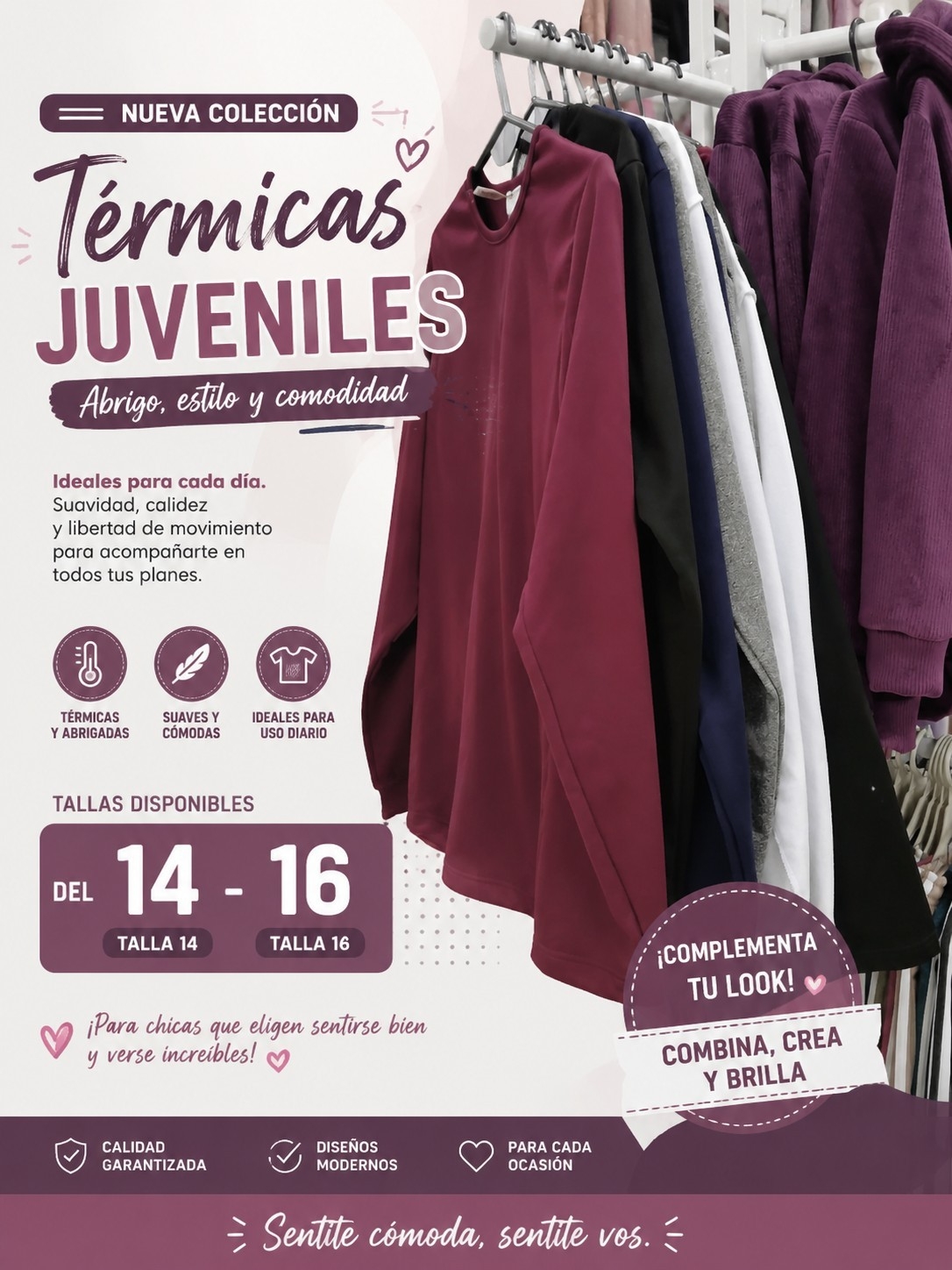 Remeras Térmicas Juveniles del Tallas 14 al 18 - Imagen 1