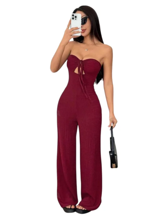 Catsuit Mono Palazo Mujer Importado