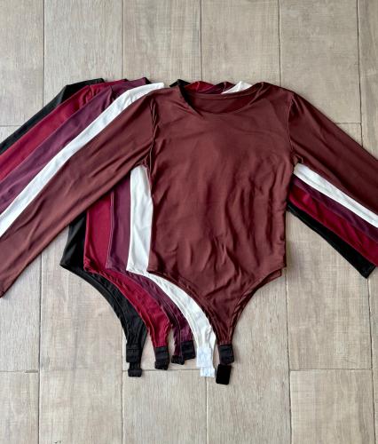 Body Manga Larga Cuello Cuadrado Modal Soft - Miniatura 2