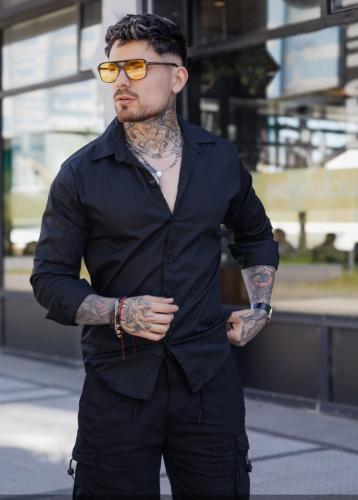 Camisa de Algodón Elastizado para Hombre.