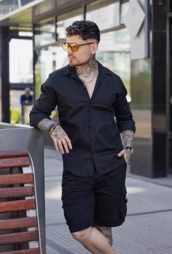 Camisa de Algodón Elastizado para Hombre. - Miniatura 3