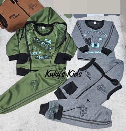 Conjunto 3 Piezas  de Jersey con Piel Bebe