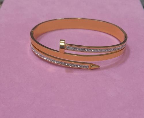 Pulseras de Acero Quirúrgico Dorado - Miniatura 3