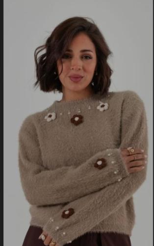Sweters  Cuello Redondo de Piel