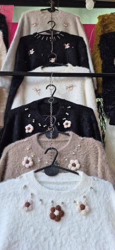 Sweters  Cuello Redondo de Piel - Miniatura 2