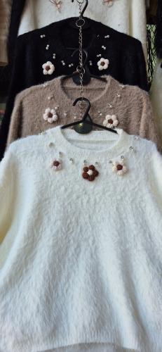 Sweters  Cuello Redondo de Piel - Miniatura 3