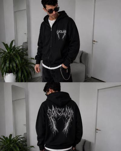 Campera con Piel Hombre