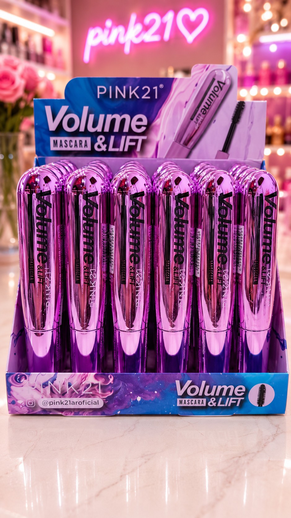 Máscara de Pestañas Volumen Pink 21 - Imagen 1