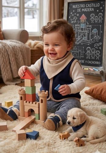 Chalecos de Friza con Broche con Babero Bandana a Juego