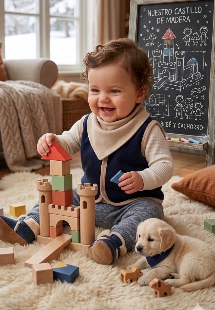 Chalecos de Friza con Broche con Babero Bandana a Juego - Imagen 1