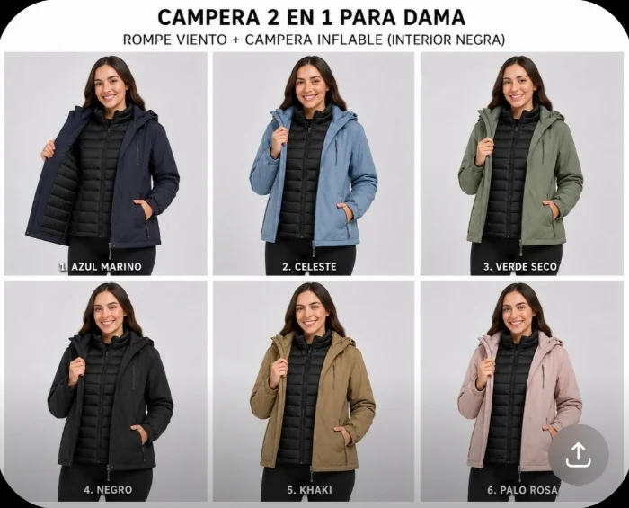 Camperas 2en1 Dama