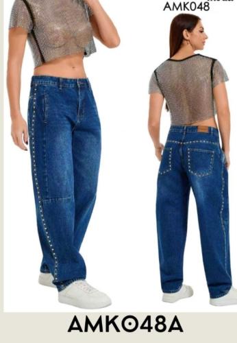 Baggy con Tachas Bordeada - Miniatura 3