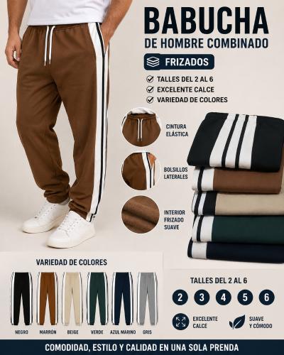 Babucha de Hombre Combinado - Miniatura 2