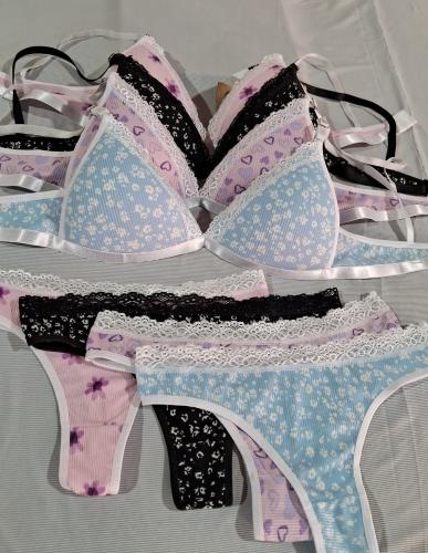 Conjunto Triangulito Morley Estampado