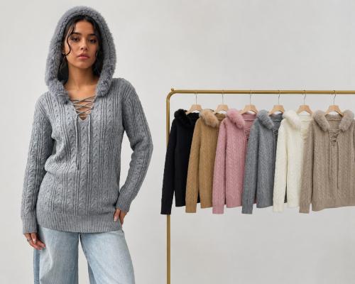 Sweater con Peluche Capucha Acordonado Premium Bremer