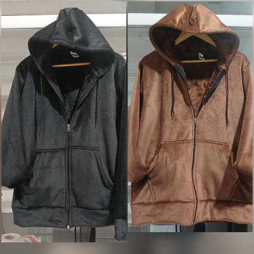 Campera Plush con Piel - Hombre