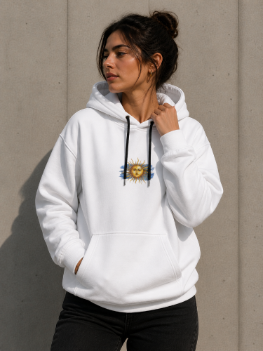 Buzo Estampado Argentina Blanco Calidad Premium