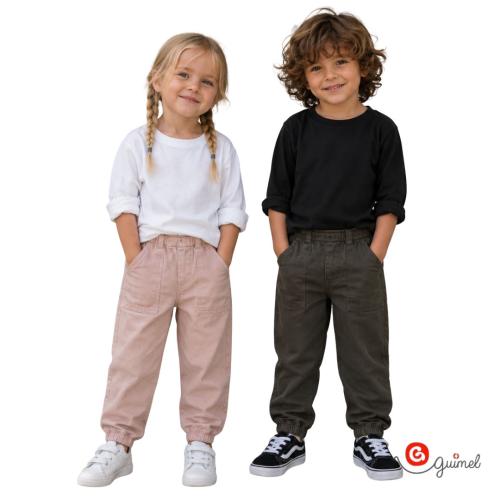 4210 Jogger Bebes Unisex Baggy Ancho Gabardina Rigida
