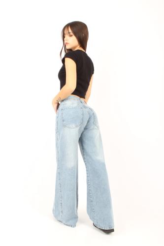 Extra Wide Leg Celeste - Miniatura 3