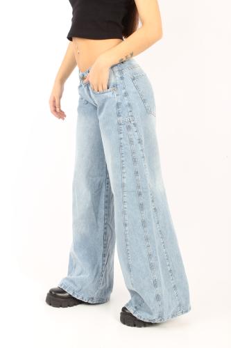 Extra Wide Leg Celeste - Miniatura 5