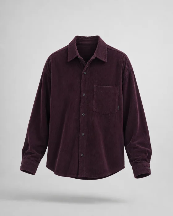 Camisa Corderoy Hombre con Bolsillo