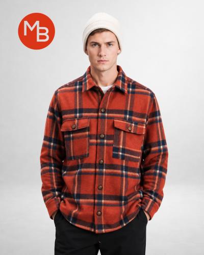 Camisaco a Cuadros Doble Tapa Bolsillo - Miniatura 3