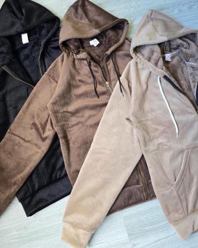 Campera Plush con Piel - Miniatura 2