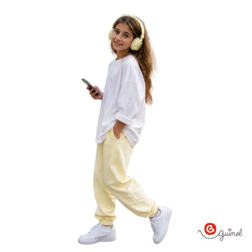 4215 Babucha Nena Teen Unisex Frisa Lisa C Puño Elastizado