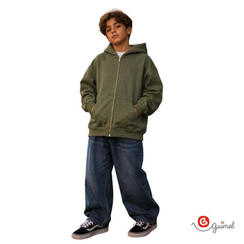 4197 Campera Niños Teens Unisex Oversize Frisa