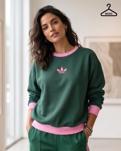 Buzo Adidas Algodon Frisa Retro Combinado - Miniatura 8