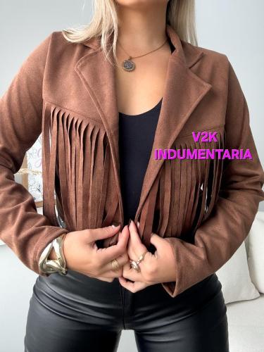 Campera Gamuzada con Flecos