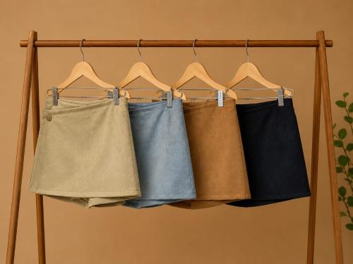 Shorts Pollera Gamuza