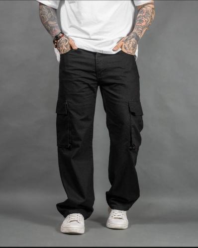 Pantalon Baggy Cargo Negro