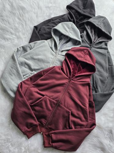 Campera Jersey con Piel