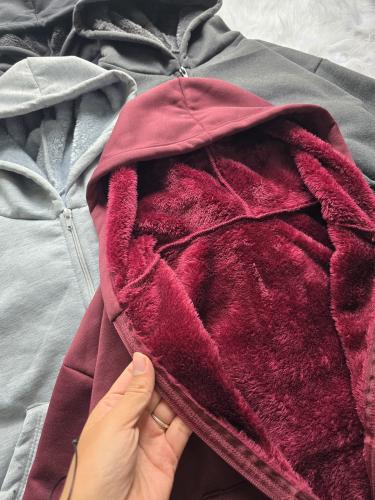 Campera Jersey con Piel - Miniatura 3